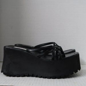 Vintage 90s Qupid Platform Wedge Thong Sandals Platform Flip Flops